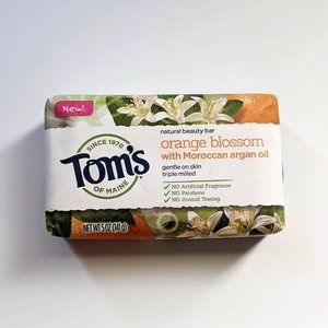 Tom's Of Maine Natural Beauty Bar Orange Blossom With Moroccan Argan OIl 5.0 oz